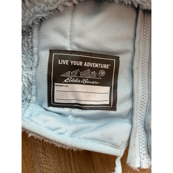 Eddie Bauer Girls Ice Blue Fleece Hooded Jacket Sx XXS (4) - Picture 6 of 7